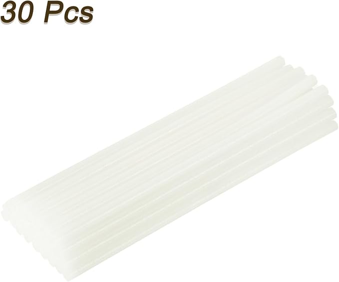 uxcell 30pcs Full Size Hot Glue Gun Sticks 8-inch x 0.27-inch High Sticky Small