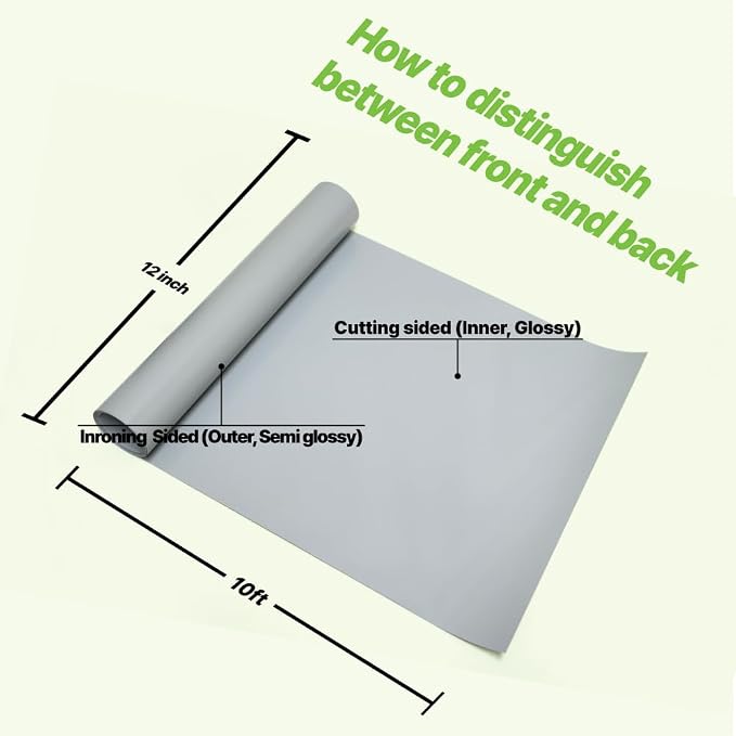 PU Heat Transfer Vinyl 12"×10ft Roll Grey – HTV