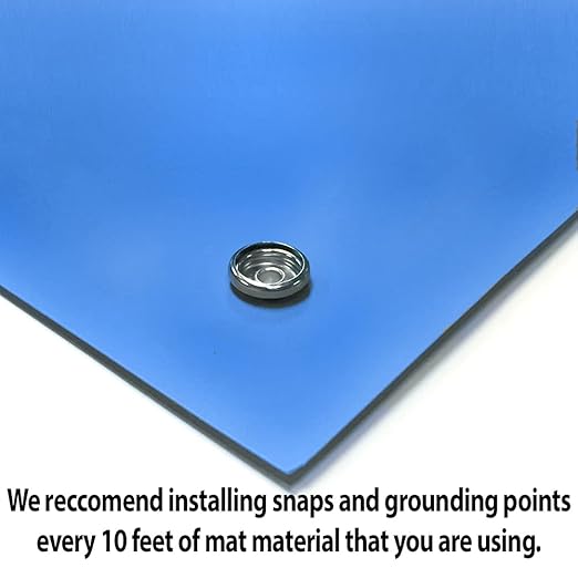 RubberStat Dual Layer ESD Compliant Workstation Rubber Table Mat Kit, Soldering, Cell Phone Repair - 24"x120" Royal Blue