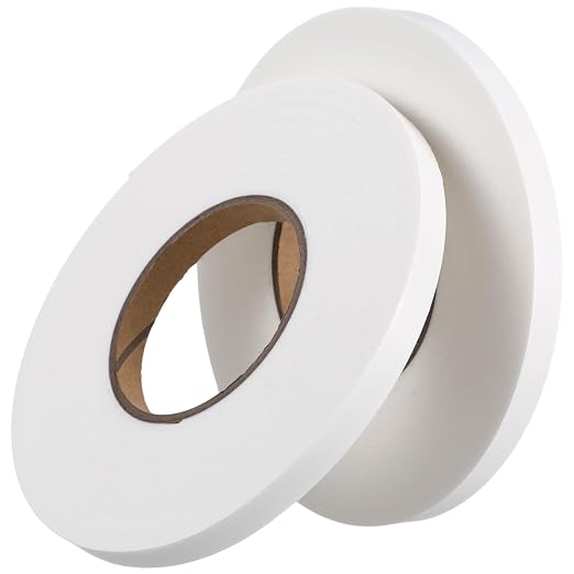 Tatuo 2 Rolls Double Sided Foam Tape PE Foam Tape Sponge Soft Mounting Adhesive
