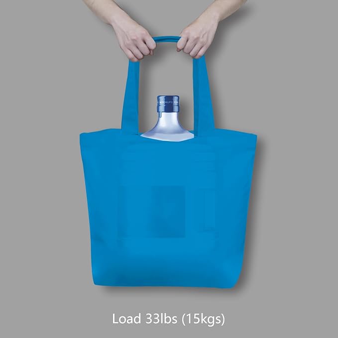 TOPDesign 1-Pack Super Strong Large 12oz Cotton Canvas Tote Bag, Reusable