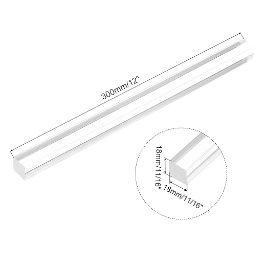 MECCANIXITY 1pcs Acrylic Square Rods 11/16" x 12" Clear Acrylic Dowel Rods