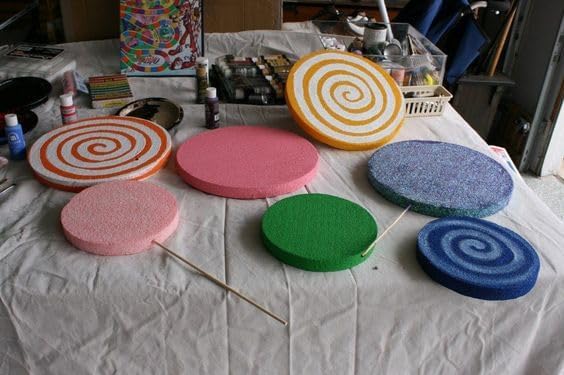 Crafare 8 Inch Foam Circles for Crafts 12pcs Round Foam Discs 1 Inch Thick for