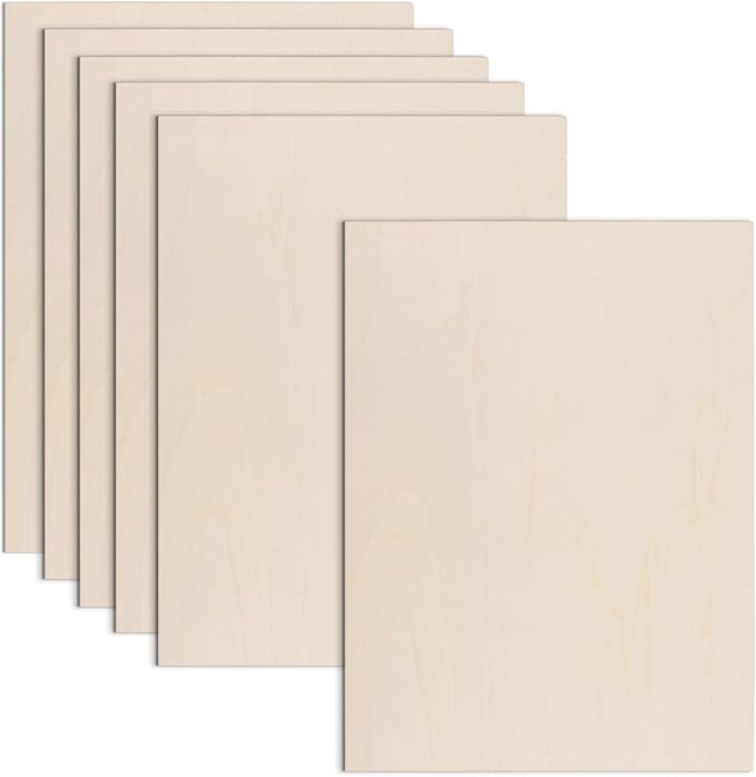 AWIZOM 6 Pack Basswood Sheets for Crafts-18 x 24 x 1/8 Inch- 3mm Thick Plywood