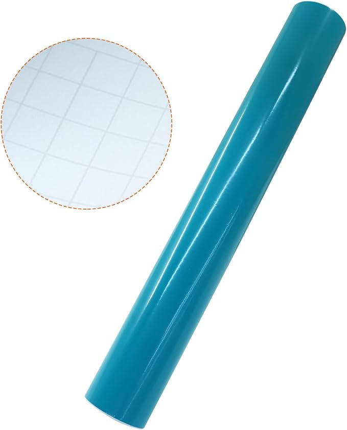 Luomorgo Teal Permanent Vinyl Roll, 1 Roll | Glossy, Waterproof Adhesive Vinyl