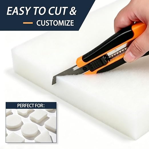 Welacer Upholstery Foam Pad, 0.9x24x72in Soft Cushion Replacement | Perfect