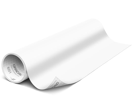 ORACAL 651 Matte White Vinyl Durable Roll Easy to Weed Permanent Adhesive Craft