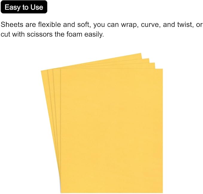 MECCANIXITY EVA Foam Sheets Gold 35.4 Inch x 19.7 Inch 2mm Thick Crafts Foam