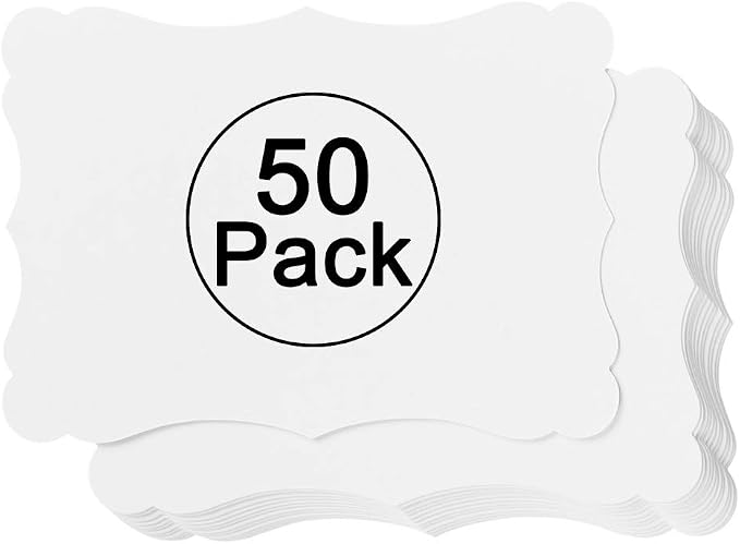 50 Pack Blank Kraft Greeting Cards, 5x7IN | Thick Cardstock Paper,