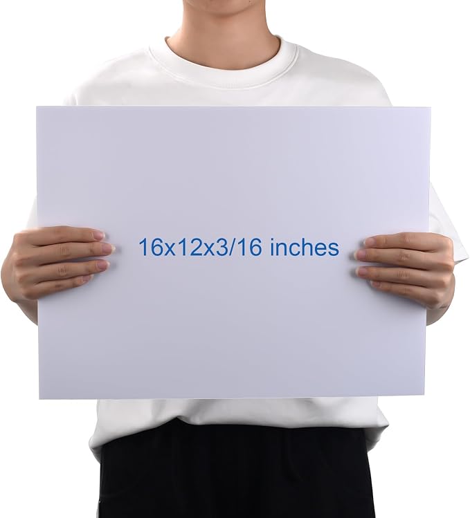 Foam Board 12 x 16 x 3/16", Foam Core Board Sheets, Acid Free Foamboard