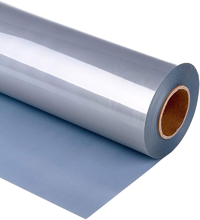 guangyintong Heat Transfer Vinyl Silver HTV Rolls, Matte Surface PVC Material