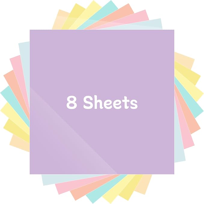 WRAPXPERT Pastel Iron on Vinyl Boho Heat Transfer Vinyl Bundle 12 X 10 in