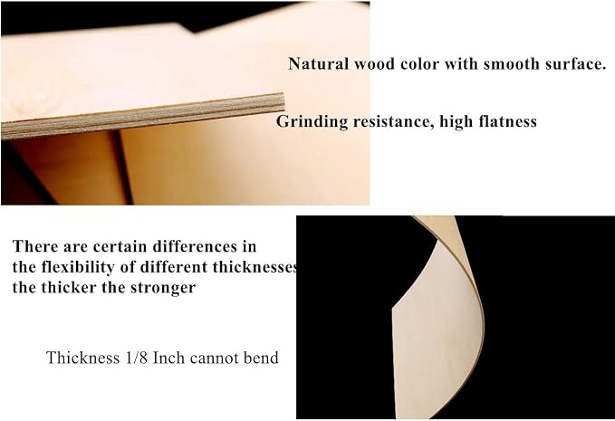 12 Pack Basswood Sheets 1/8 x 8x12 Inch Thin Plywood Sheets