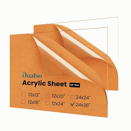 Plexiglass Sheets 1/8" Thick Acrylic Sheets