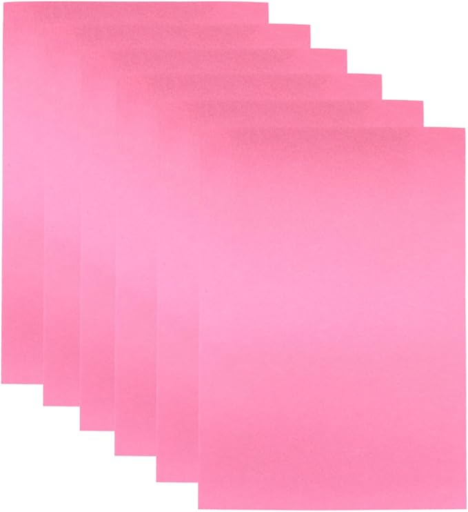 6 Pcs 8 x 12 Inch Pink Felt Sheets, 2mm Thick |