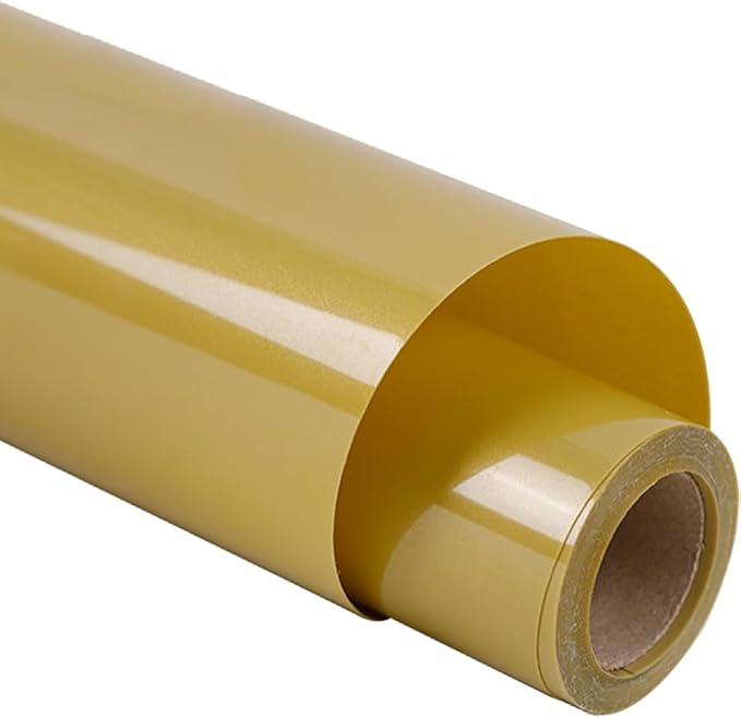 guangyintong Golden Heat Transfer Vinyl HTV Rolls, Glossy Surface HTV Vinyl