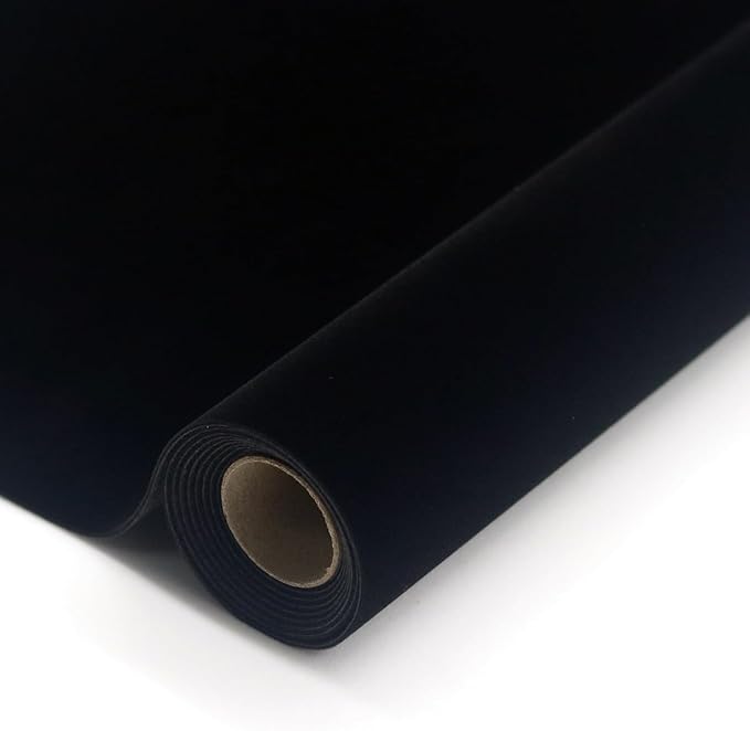 Black Large Size Self Adhesive Soft Velvet Drawer Liner DIY Fabric Felt Liner