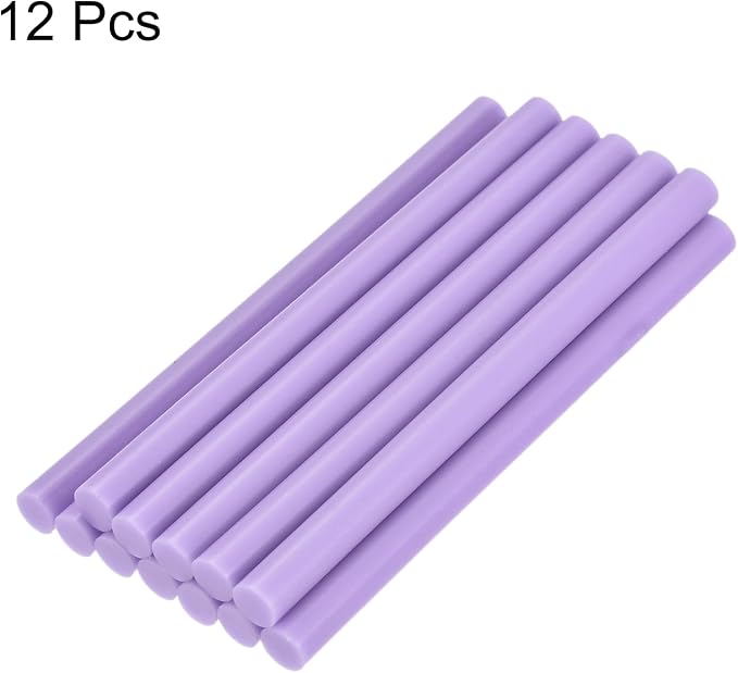 uxcell Mini Hot Glue Sticks for Glue Gun 11mm x 100mm Light Purple 12pcs