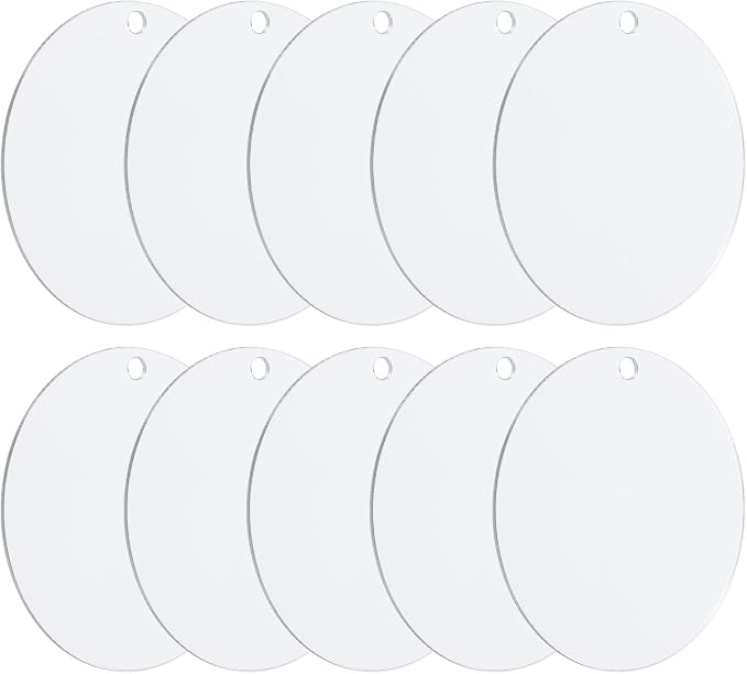 PATIKIL 2" Dia. Acrylic Circles, 10 Pack Round Clear Plastic Sheet Ornament