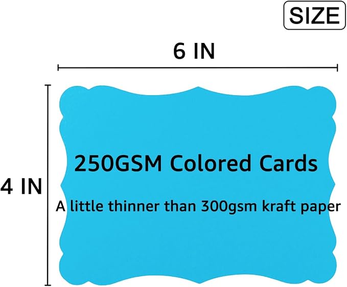 50 Pack Blank Kraft Greeting Cards, 4x6IN | Thick Cardstock Paper,