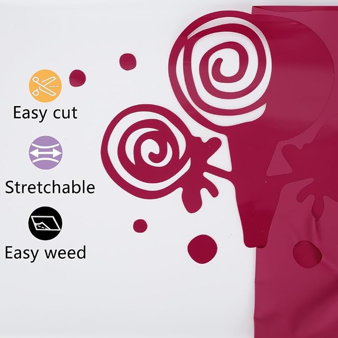 guangyintong Rose Red Heat Transfer Vinyl HTV Rolls