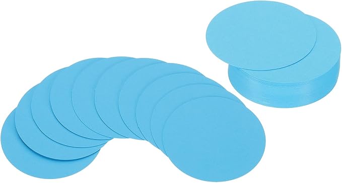 PATIKIL 2inch Circle Card Stock, Sky Blue