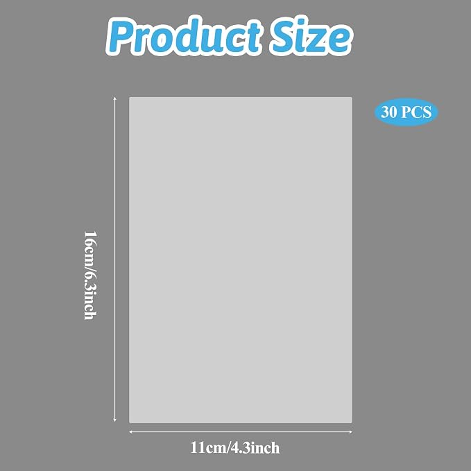 30 Pcs Heat Resistant Clear Acetate Sheets