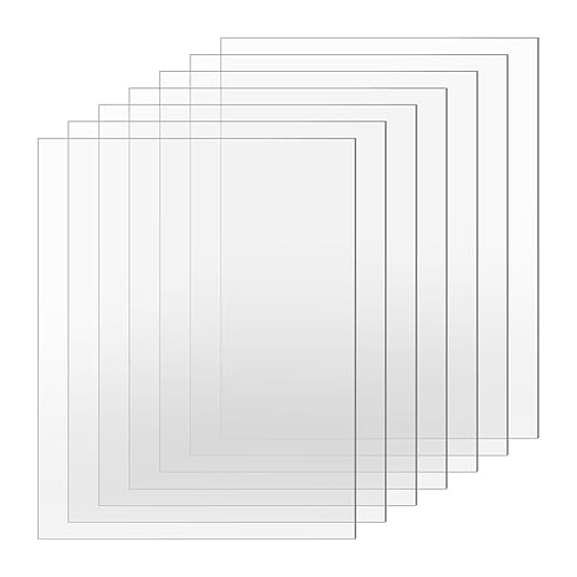 TKOnline 7 PCS Plexiglass Sheets, Invitations, Poster Frames Plastic Board