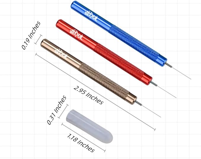ANSAI 3-Piece 3 Colors Mini Precision Hobby Tool Set, Metal Applicator Needles