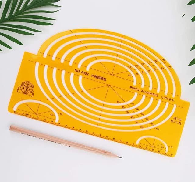 Utoolmart Geometric Drawings Templates Plastic Measuring Template Rulers |