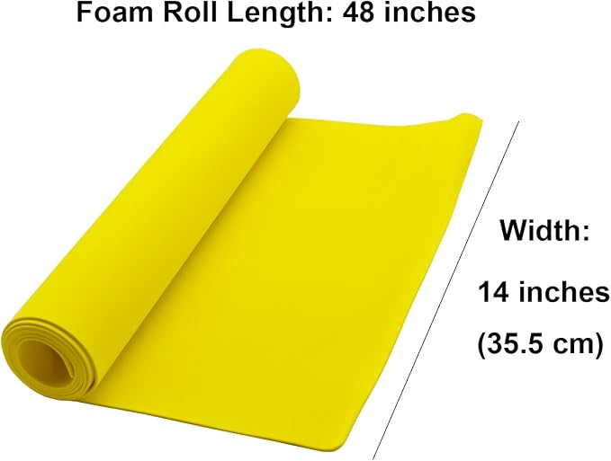 EVA Foam Roll | High Density 85kg/m3 | 2mm Thick | 48"x14" | Ideal