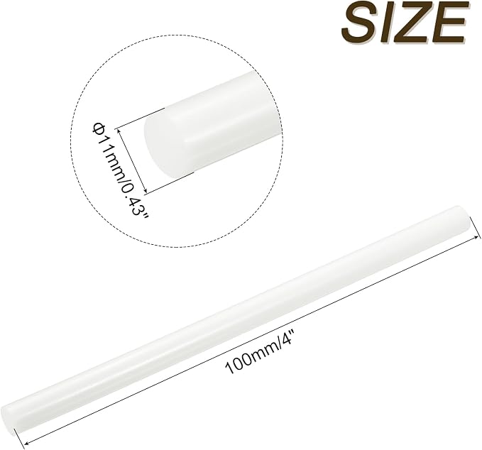 uxcell Mini Hot Glue Sticks for Glue Gun 11mm x 100mm Cream White 12pcs