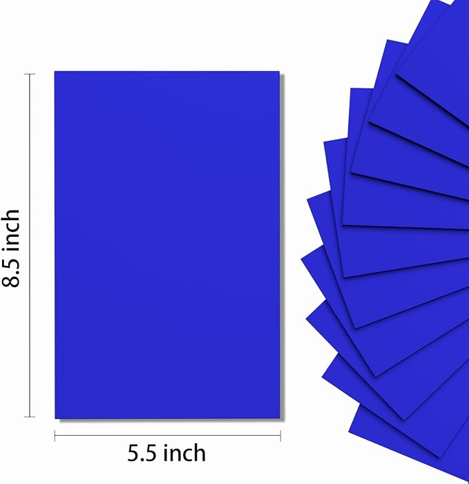 Do²ping Dark Blue Foam Sheets Crafts, 8.5x5.5 Inch Eva Color Craft Foam Paper