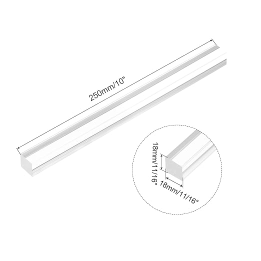 MECCANIXITY 1pcs Acrylic Square Rods 11/16" x 10" Clear Acrylic Dowel Rods