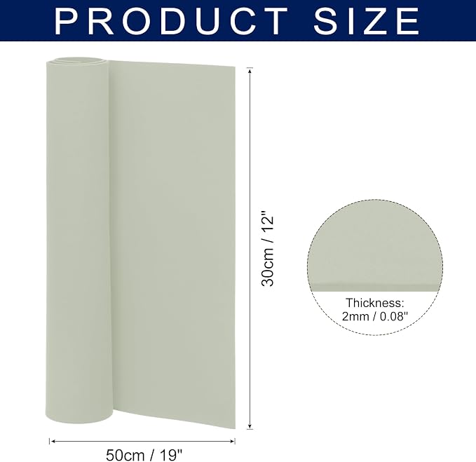 MECCANIXITY Foam Sheets Crafts 19x12 Inch 2mm EVA Craft Foam Paper Foam Sheets