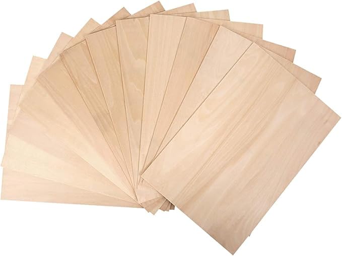 KEILEOHO 40 Pack 4 x 8 Plywood Sheets, 1/16 Inch Thin Unfinished Natural