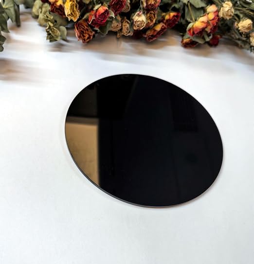Set of 20 Black Acrylic Plexiglass Sheet Disc, 4.5 inch Dia Plexiglass Acrylic