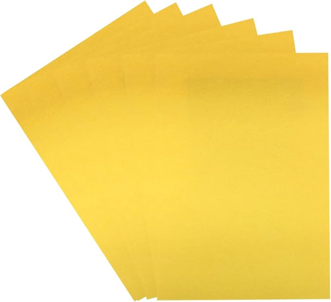 6 Pcs 8 x 12 Inch Yellow Felt Sheets, 2mm Thick |