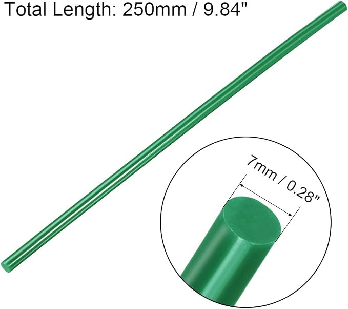 uxcell 20pcs Hot Glue Sticks for Glue Gun 7mm/0.28-inch x 10-inch Mini Hot Melt