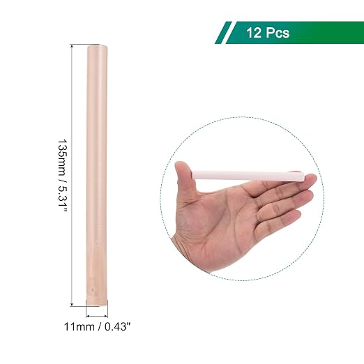MECCANIXITY 12 Pcs Light Pink Cylinder Sealing Wax Stick Glue Gun Wax Seal Rod