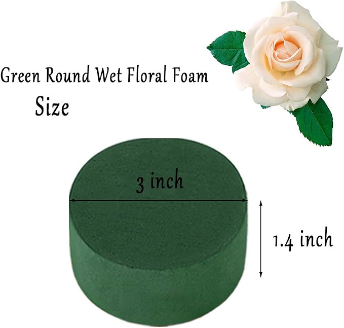 20 PCS Round Floral Foam, Wet Florist Floral Foam Block Flower Arrangement
