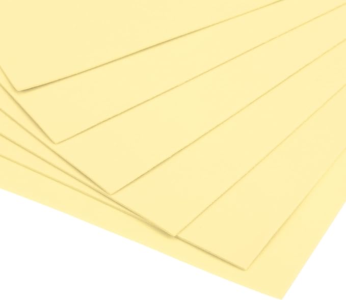 uxcell Light Yellow EVA Foam Sheets, 11.8x7.9 in 1.8mm Thick Handicraft Foam