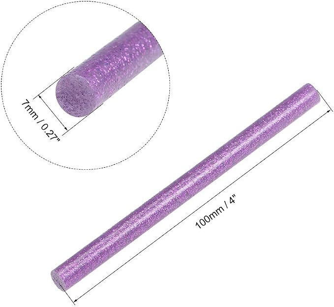 uxcell Mini Hot Glue Sticks for Glue Gun 0.27-inch x 4-inch Light Purple