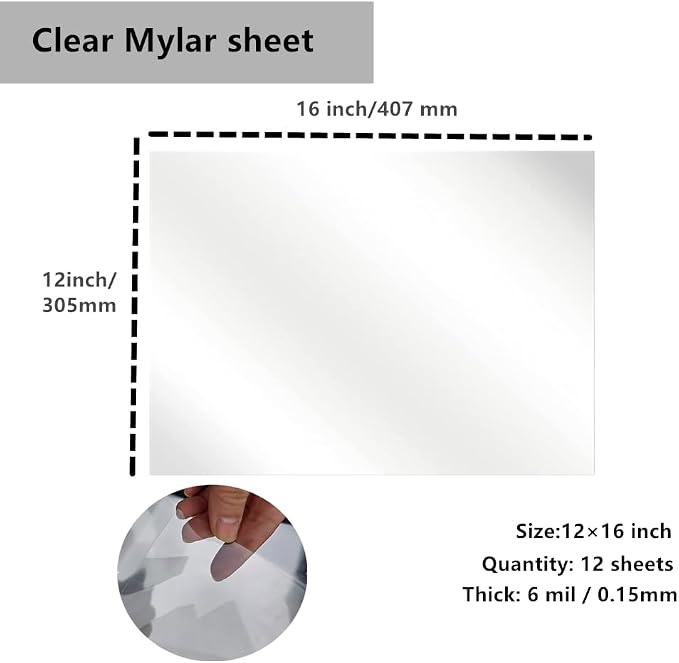 Transparent Blank Mylar Stencil Sheets