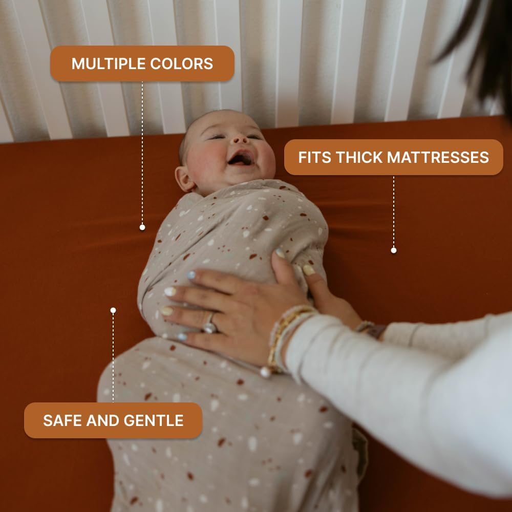 Parker Baby Soft & Durable Fitted Baby Crib Sheets | Snug Fit for Standard Crib Mattresses | Machine Washable, Fade-Resistant & Modern Nursery Designs