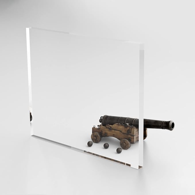 Fab Glass and Mirror Plastic PET 12"x12"x1/2" Thick Acrylic Plexiglass Sheet