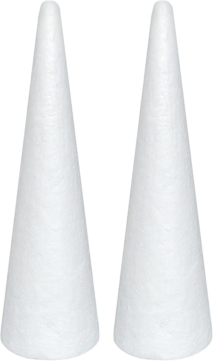 Crafjie Foam Cones for DIY Arts and Crafts, for DIY Home Craft Project