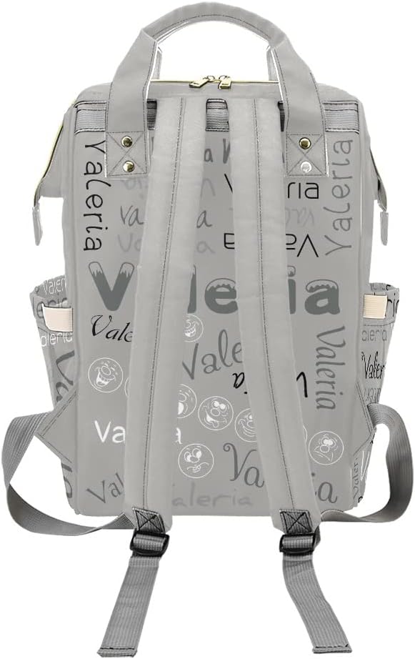 Name Gray Diaper Bags with Name Waterproof Mummy Backpack Nappy Nursing Baby Bags Gifts Tote Bag for Women