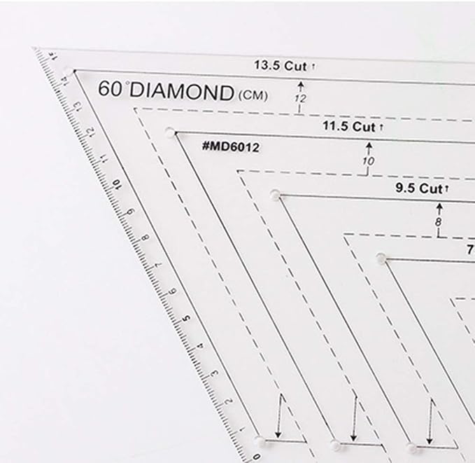 Quilting Ruler Set, 45 Degrees | 60 Degrees Ruler | Sewing Crafts Accessories