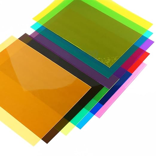Tong Gu 5PCS Colored A4 PVC Flexible Plastic Sheets Transparent Gel Clear DIY